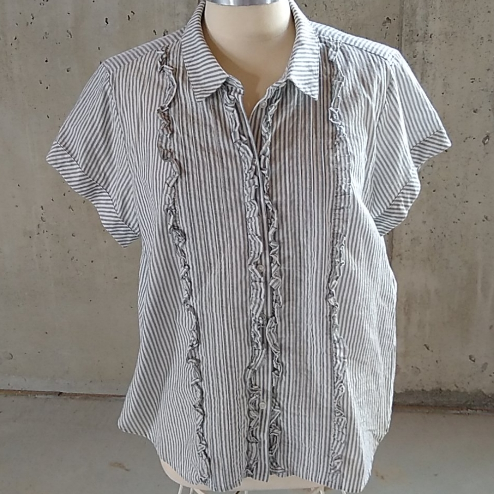 Chambray blouse with Sparkle